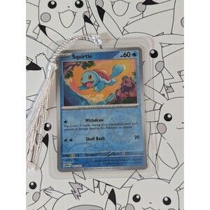 Pokémon Squirtle card bookmark brand new handmade